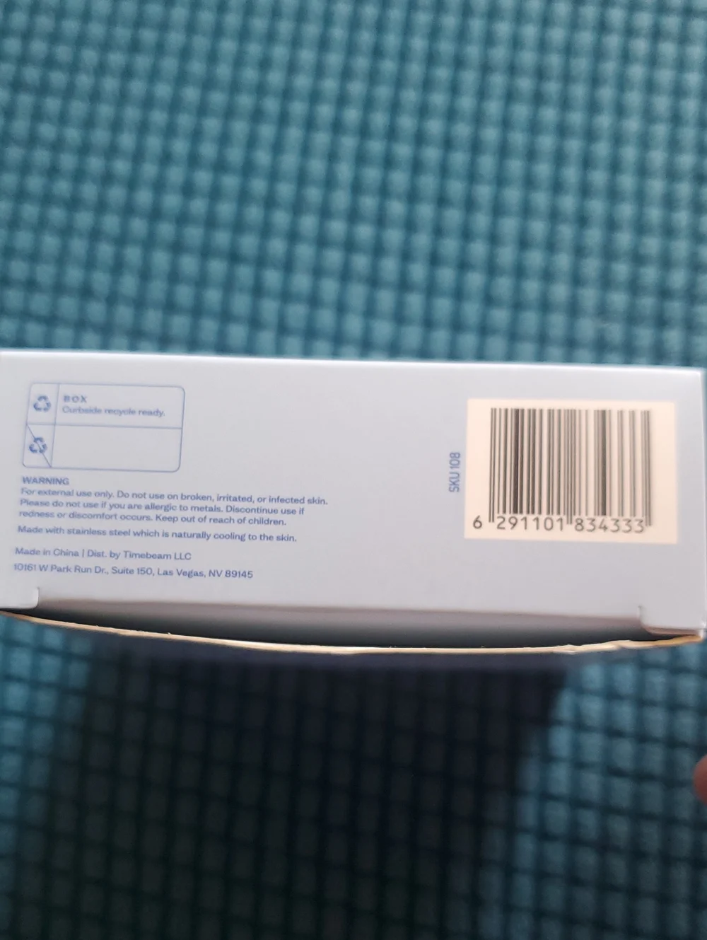 NIB Timebeam Ice Baby Cryo Facial Roller